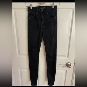 Levis mile high super skinny jeans (black)